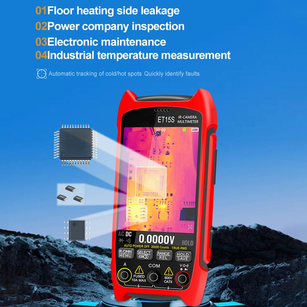 Thermal Imaging Multimeter Handheld Multimeter 3.5inches 320 * 480 Display 25Hz 50.0 degrees (H) * 37.2 degrees (V) FOV