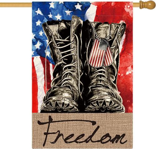 Freedom Boots House ag Double Sided, Patriotic 4Th of July Independ 7445027561500 AAV