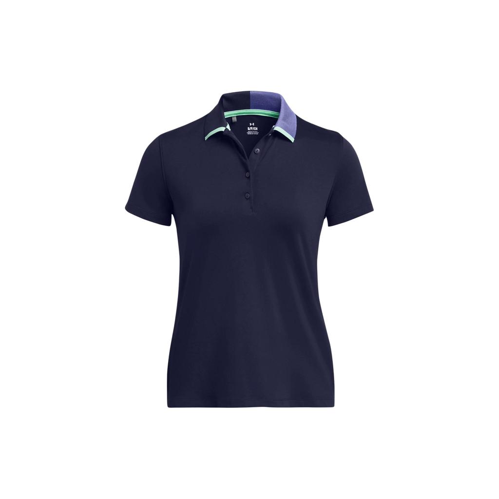 Under Armour Figurbetontes einfarbiges Poloshirt Damenoberteile Mitternachtsblau 1382815-410