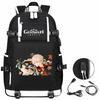 Genshin Original God, Peripheral Printing Backpack Large Capacity Travel Bag Student Computer School Bag