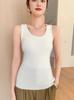 Women's Cashmere Sleeveless U-Neck Sweater Vest - Versatile Solid Color Camisole for Autumn/Winter