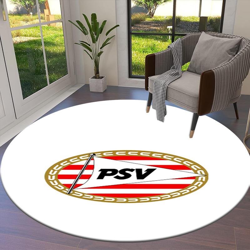 Philips Sport Vereniging Round Area Rug,Carpet Rug for Living Room Bedroom Sofa Playroom Decor,Non-slip Floor Mat