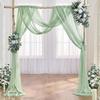 Tessuto Drappeggio Arco Nuziale Drappeggi Arco Trasparenti Chiffon Borgogna Tenda da Esterno Sfondo per Cerimonia Nuziale Festa Decorazione Soffitto