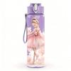 1PC Little Ballerina Girl Soft Art Print 750ml Color Plastic Sports Water Bottle Leakproof Flip Straw Lid Suitable for Sports Office Home Use