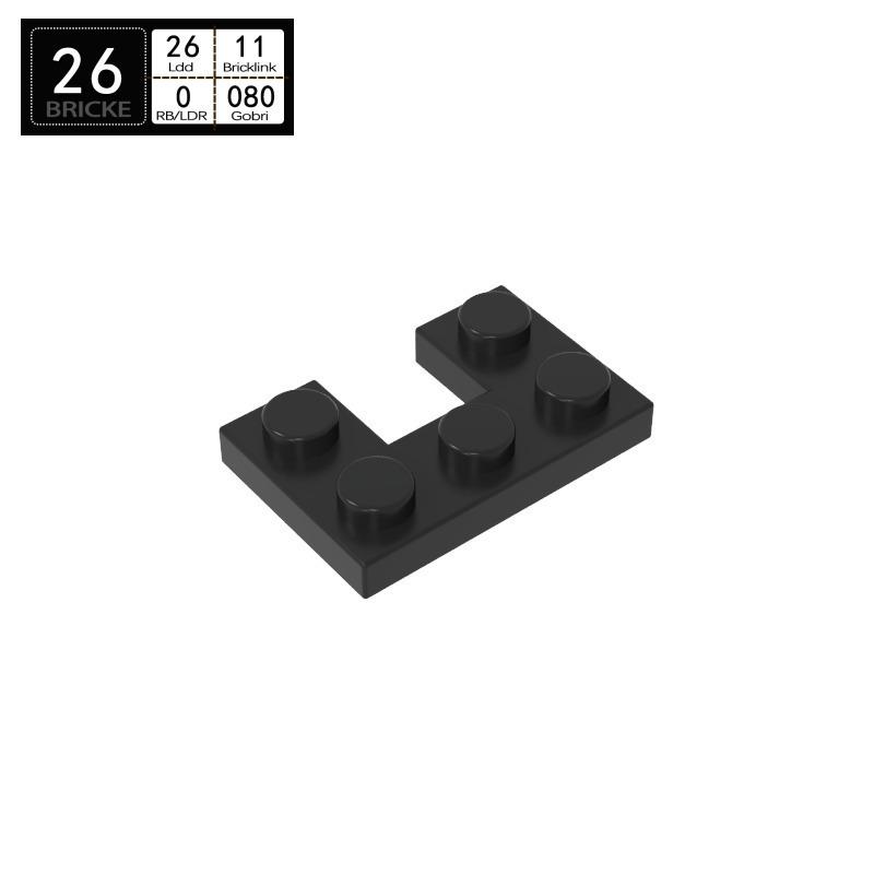 BRICKE 73831 2x3 Notched Plate - LEGO-Compatible Building Block MOC Accessory 63 pcs