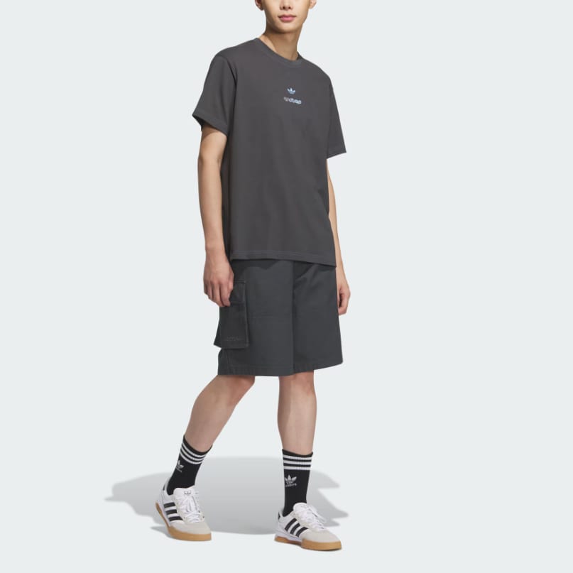 Adidas Originals SHORT SLEEVE T SHIRT T Shirt Men's Solid Gray KC1428