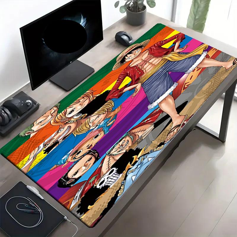 Tapis de Souris Imprimé One Piece, Tapis Antidérapant pour Clavier de Bureau, pour PC Portable Gaming Travail Utilisation Quotidienne, Cadeau Surprise Cool pour Festival