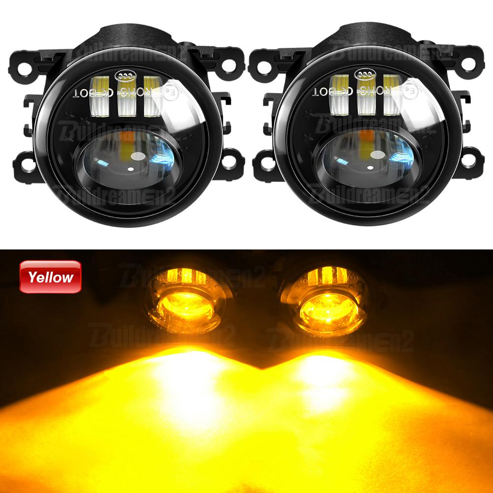 2 Pcs Car Front Fog Light 60W H11 LED Lens Fog Lamp For Mitsubishi Mirage Space Star Hatchback 2017 2018 2019 2020 2021 2022