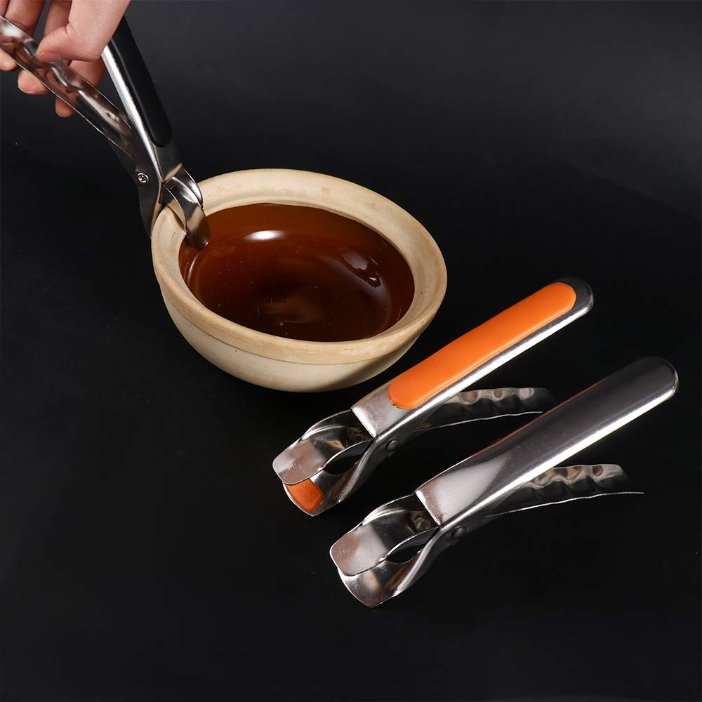Silicone Camping Tool Kitchen Gadget Retriever Anti-scalding Tongs Pan Gripper Bowl Clip Pot Clip
