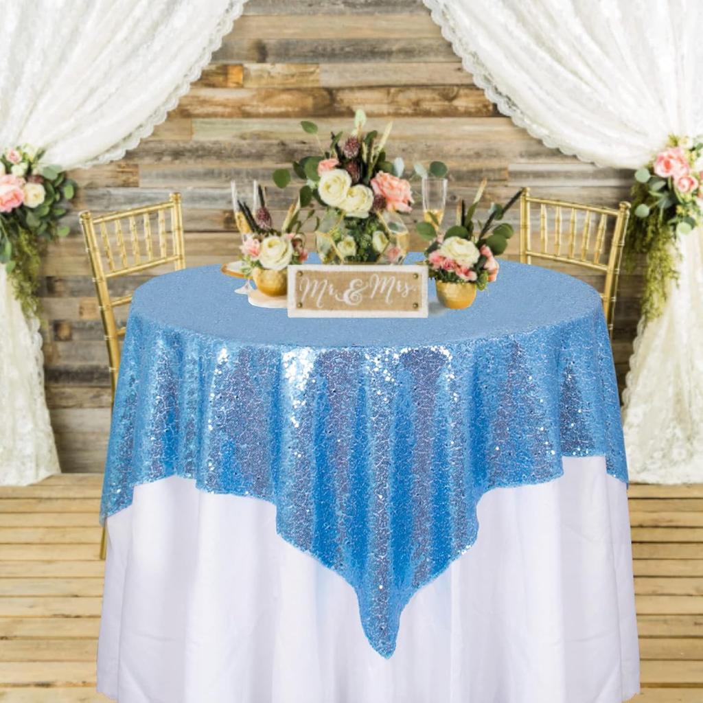 Sequin Table Cloth Shiny Glitter Tablecloth Birthday Wedding Baby Shower Party Christmas Home Sparkling Table Decoration