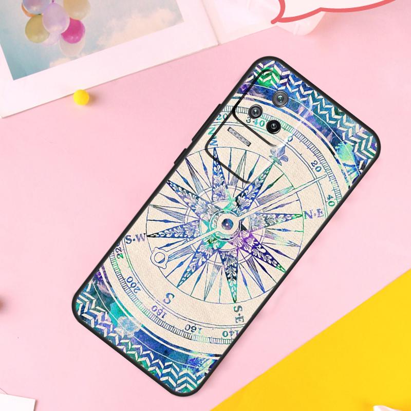 Compass Case For POCO X6 M6 Pro X3 X5 F3 F5 M5s Xiaomi 14 13 Ultra 12 Lite 11T 12T 13T Pro Cover