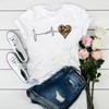 Unisexs Tshirt Harajuku Graphic Clothing Unisexs Top Drop Ship Summer New 90 S Leopard Heartbeat Short Sleeve Print Clothing