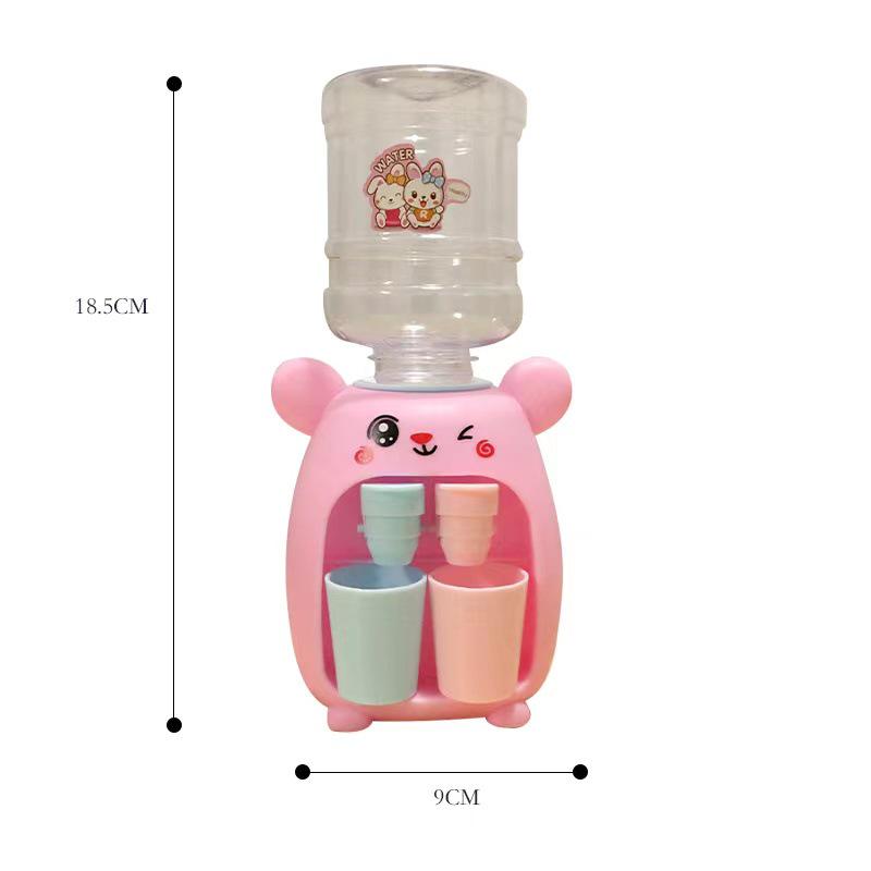 Children's Cartoon Mini Water Dispenser Toy with Dual Outlets for Juice and Beverages - Fun Simulation Machine