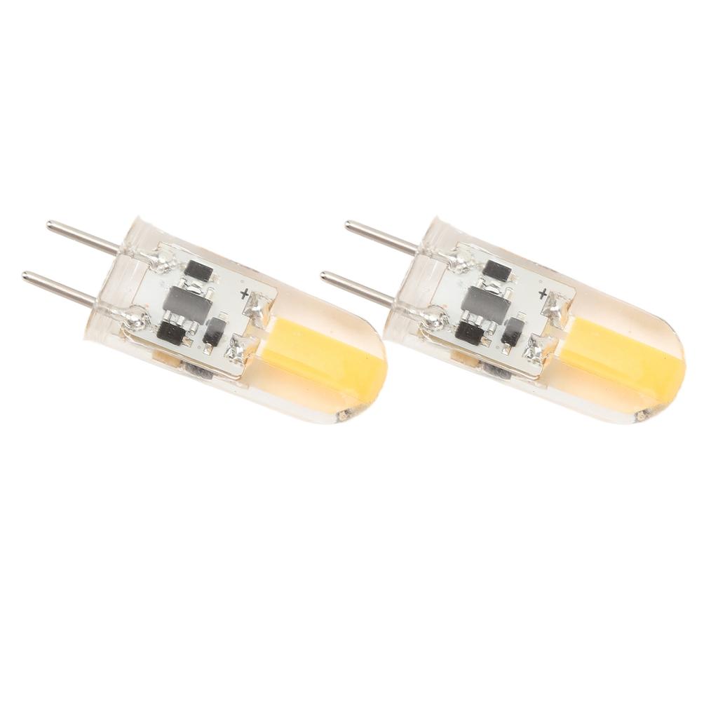 2PCS Silicone LED Light Bulb GY6.35 COB 1505 3W 12V 300LM for Cabinets Closets Outdoor Home Office
