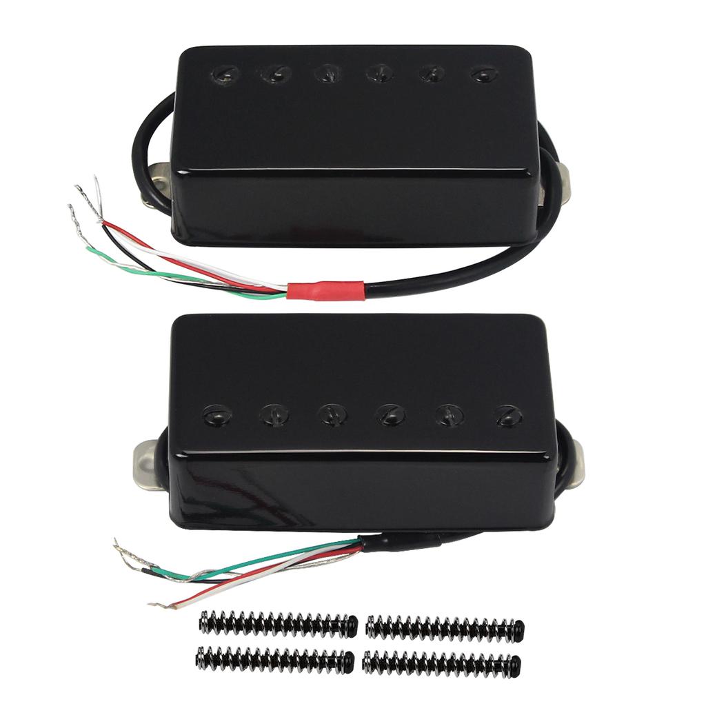 FLEOR 2PCS Ceramic Magnet Electric Guitar Humbucker Pickup Neck and Bridge LP Pickup Guitar Parts,Chrome/Black/Gold Choose