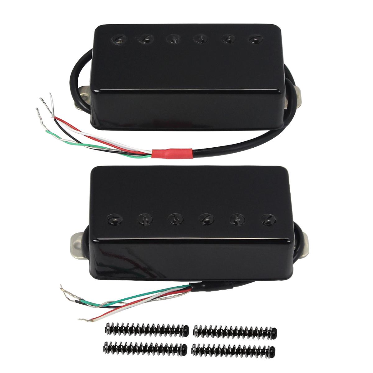 FLEOR 2PCS Ceramic Magnet Electric Guitar Humbucker Pickup Neck and Bridge LP Pickup Guitar Parts,Chrome/Black/Gold Choose