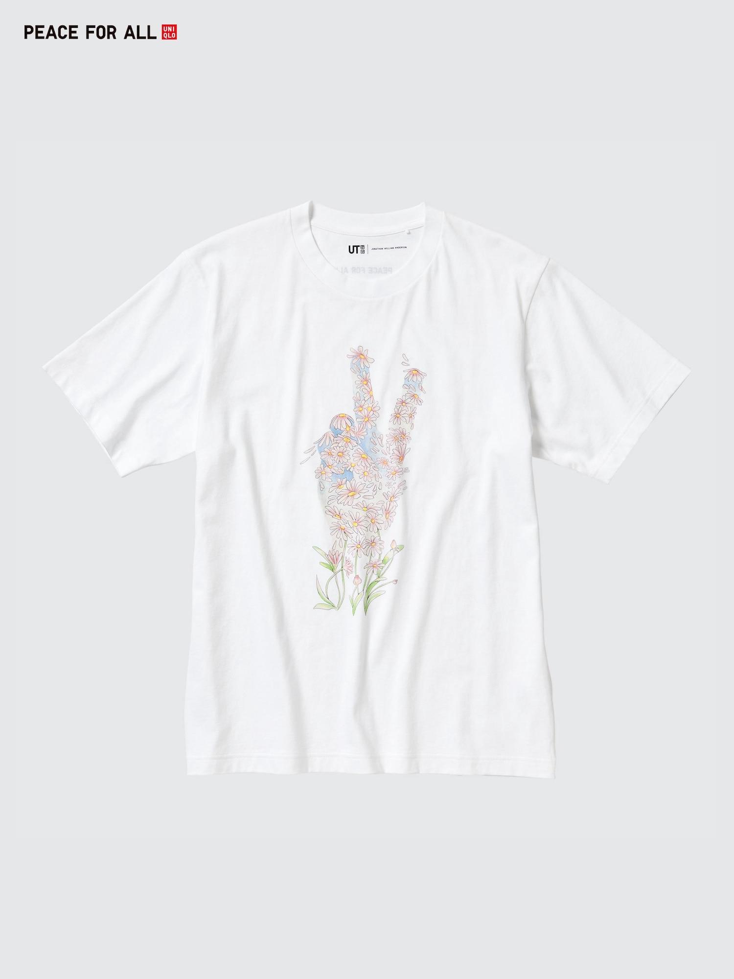

Футболка Uniqlo Peace For All с коротким рукавом и рисунком, стандартный крой JW Anderson 00 WHITE/UNISEX 3XL