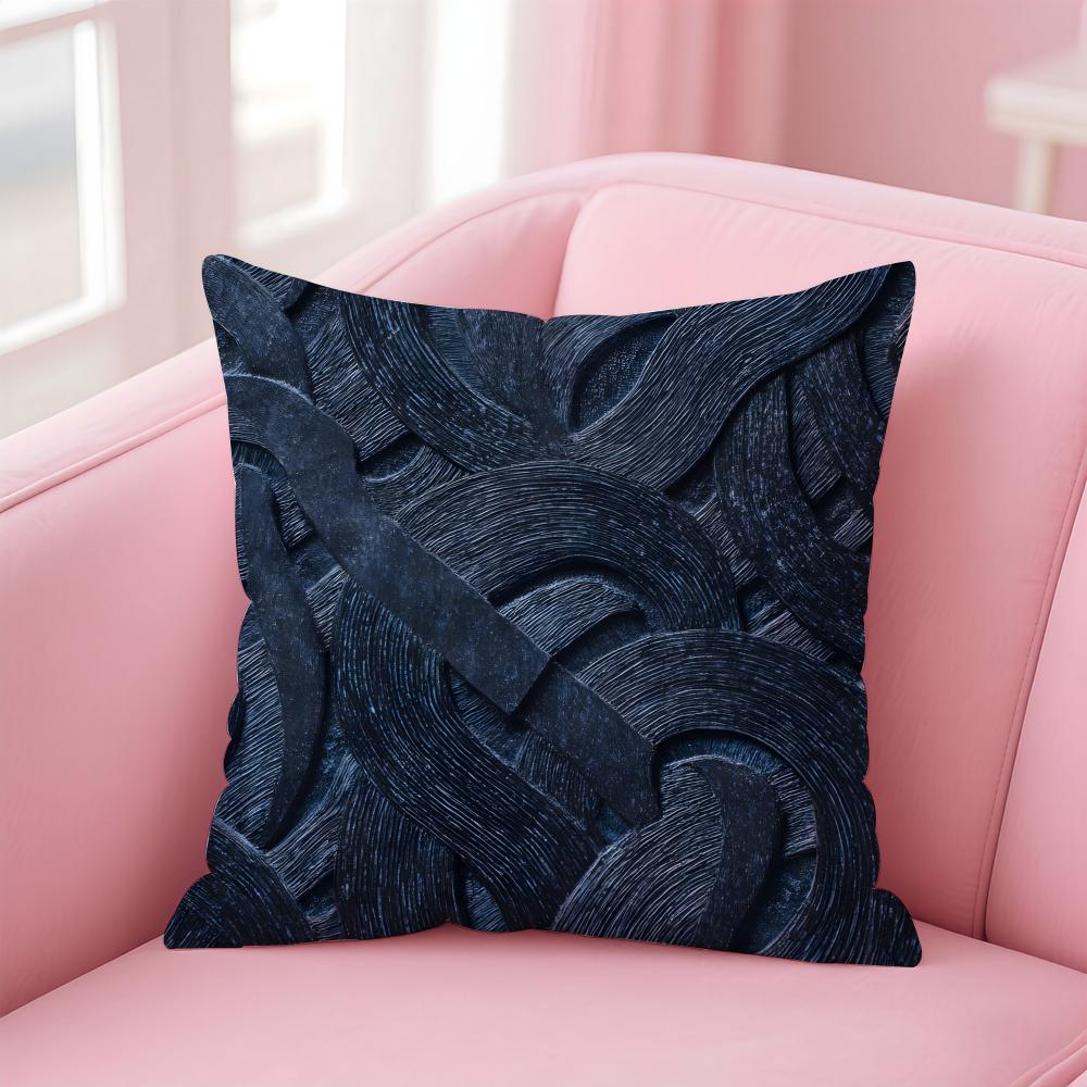 

Dark colored snake like curve Cushion Cover Pillowcase Short Plush Invisible zipper Room Sofa Cushion Cover 30X30cm