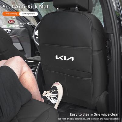 1 Pieza Alfombrilla Antipatadas para Asiento de Coche con Bolsillo Funda Protectora para K9 Sorento EV6 RIO Ceed Sportage Carnival Niro Soul Cerato