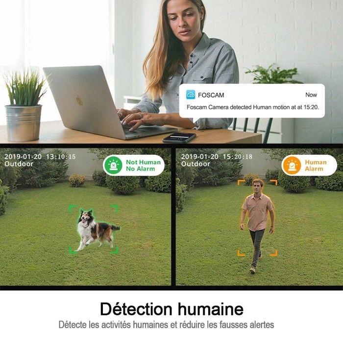 Foscam - Caméra IP Wi-Fi dôme PTZ Zoom x18 - SD2X