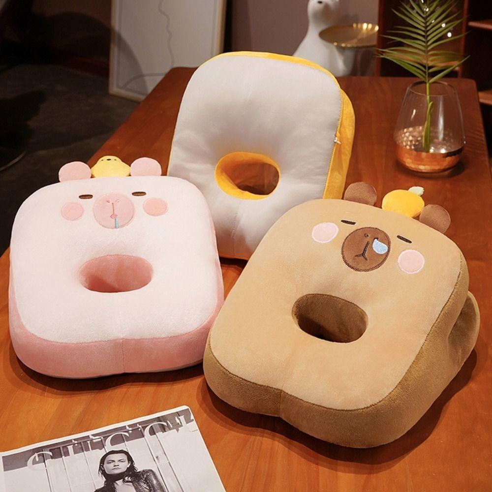 

Super Soft Capybara Office Nap Pillow Double-sided Capybara Neck Pillow Hand Warmer Pillow Office Style 1