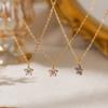 Korean Style Clover Pendant Titanium Steel Clavicle Chain Fashion Necklace For Women