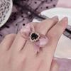 Finger Rings Bowknot Shape Eye Catching Opening Rings Adjustable Rings Alloy Material Finger Rings Gift for Women Girls