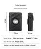 RFID-Blocking Carbon Fiber Airtag Wallet: Tri-fold Leather Anti-theft Card Holder for Men