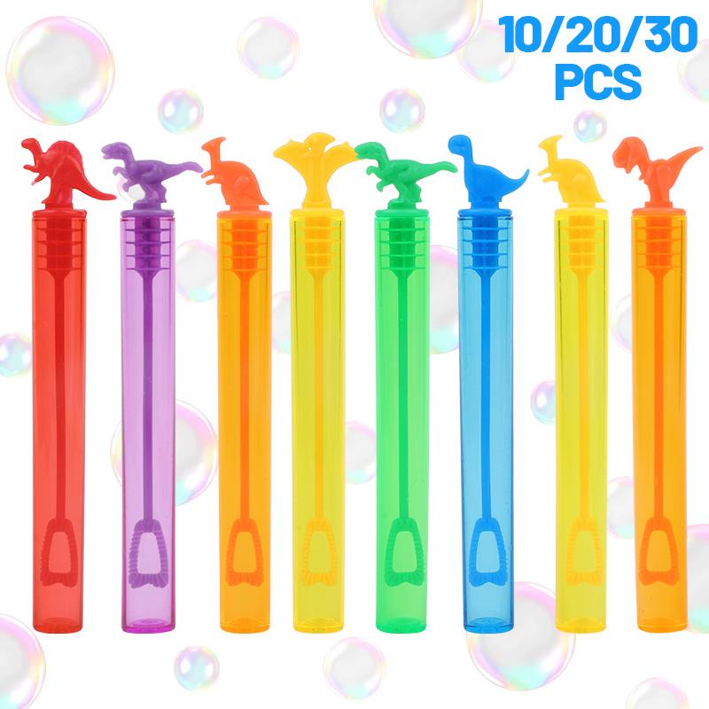 

10/20/30Pcs Dinosaur Bubble Tube Empty Soap Bubble Bottle Toys for Kids Birthday Party Favors Wedding Guest Gifts Baby Shower 10Pcs