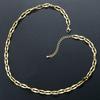 ZHUKOU Copper-Plated Gold Oval Lip Chain - Versatile O-Shaped Ripple Collar Necklace Accessory for Jewellery Making:VL729