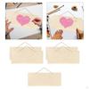 5-Pieces Hanging Wooden Plaques DIY Plain Slices