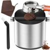 Coffee Knock Box Stainless Steel Espresso Knock Boxes with Non Slip Base Large or Small Coffee Ground Knock Box for Home Office