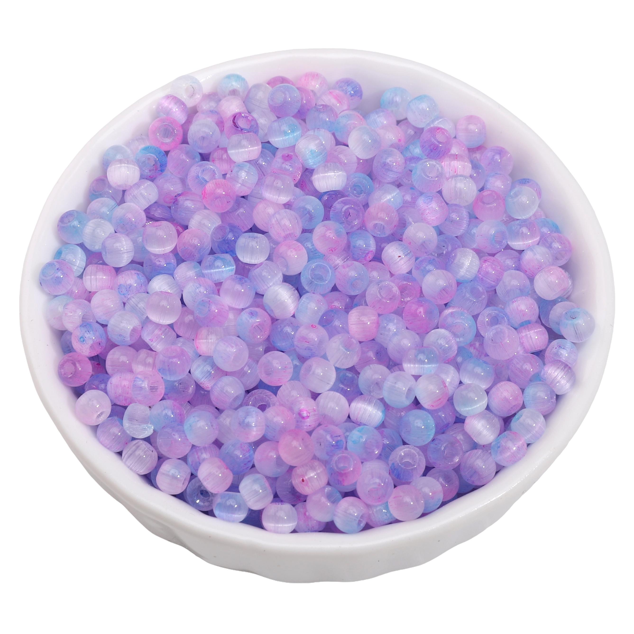 

150 шт. Отечественные высококачественные стеклянные бусины-бисер, разделительные бусины для изготовления ювелирных изделий, аксессуары 4mm 150pcs розовый/синий