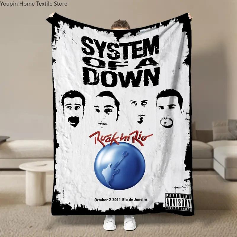 8 Size Heavy-Metal-Band Flannel Blanket Throw Blanket Tourist Blanket Fashion Sofa Blankets Nap blankets for beds Kid Adult Gift