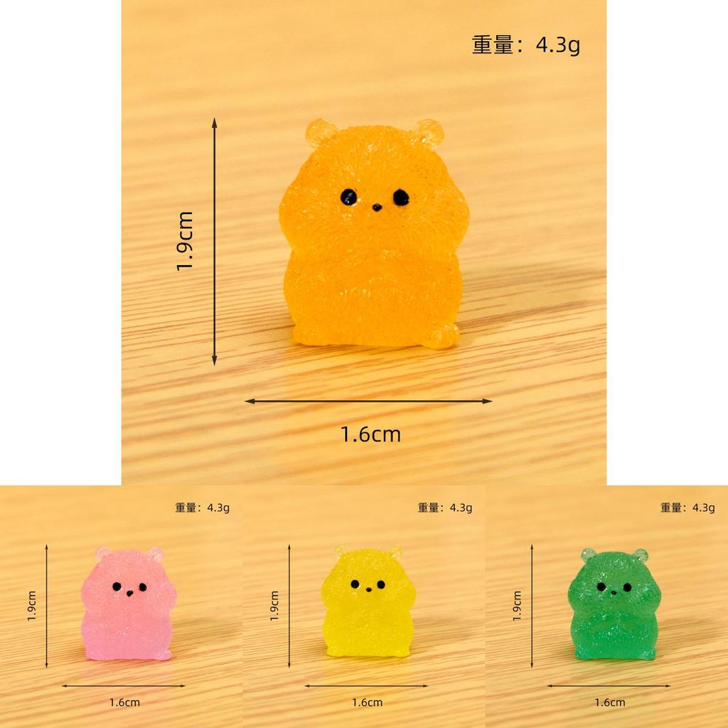 Harz Leuchtender Hamster Dekorative Figur für Heim- und Autodekoration