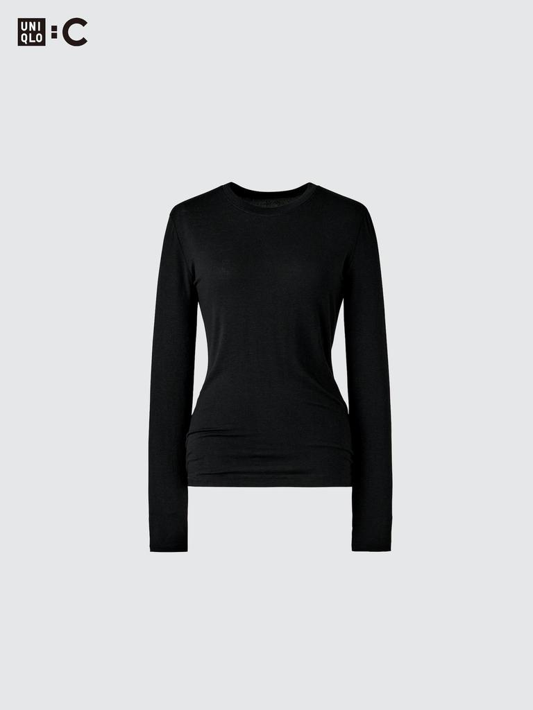 Uniqlo HeaTTech Cashmere Blend Crewneck T  Long Sleeve  exTra Warm
