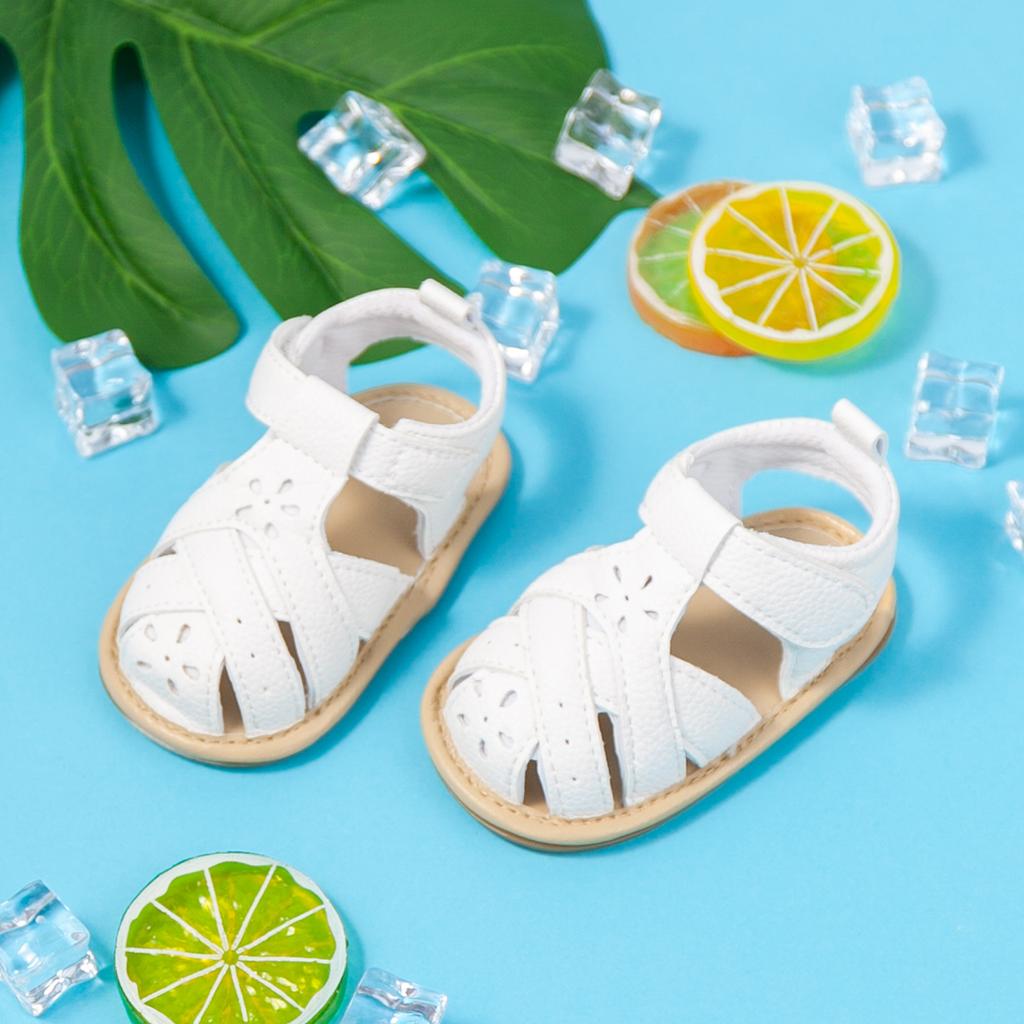 Summer Sandals Baby Shoes Boy Girl Flats Rubber Sole Anti-Slip Toddler Crib Shoes First Walker
