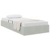 Ottoman Bed Frame with Storage Light Grey 100 x 200 cm Velvet