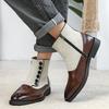High Tops New Winter Fashion Mixed Colors Patchwork Ankle Boots Men's Casual Shoes Luxury Brand Designer Shoes Boots for Men