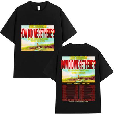 Louis Tomlinson Lemonade How Did I Get Here World Tour 2026 Graphic T Shirts Mens Vintage Oversized Cotton Tshirts Streetwear...