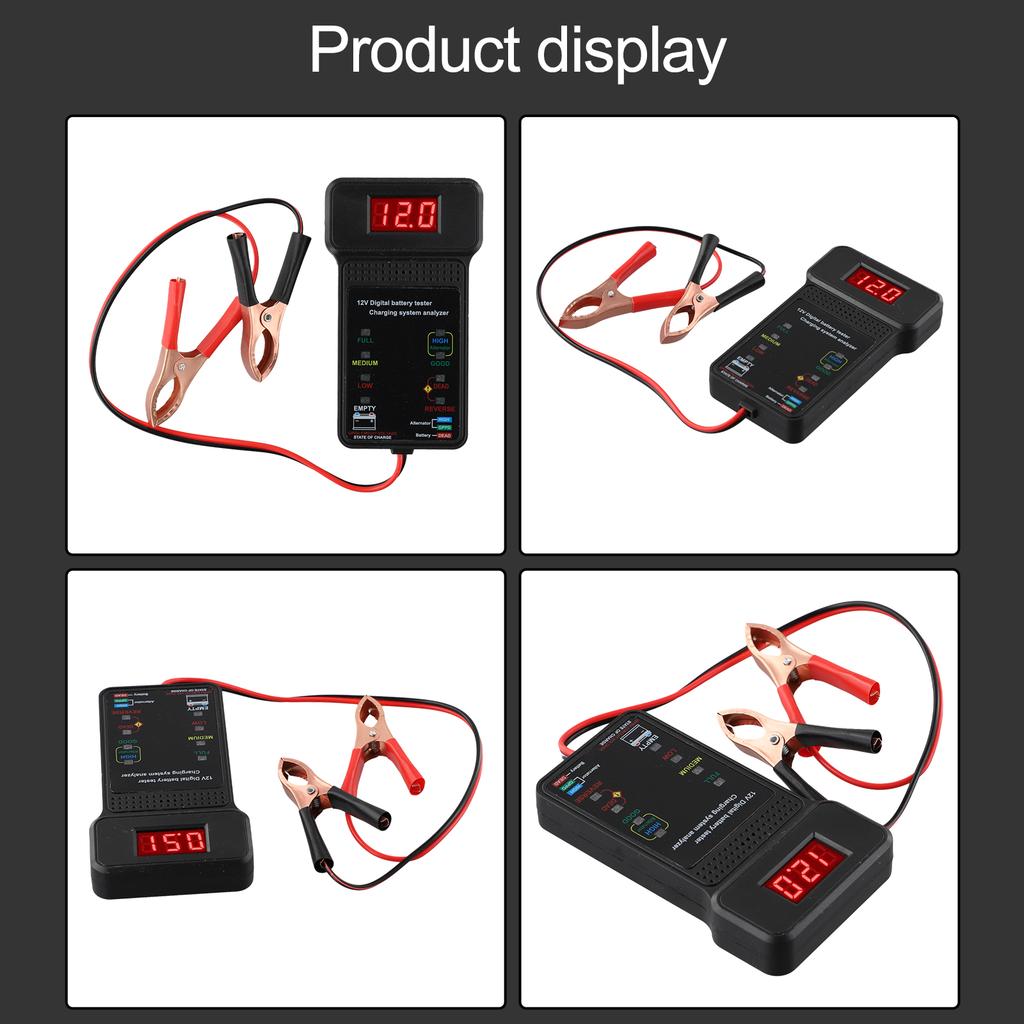 Batterietester Diagnosewerkzeug für 12V Autobatterien Schnelle und genaue Prüfung mit LED-Anzeige und Batteriestatusanzeige