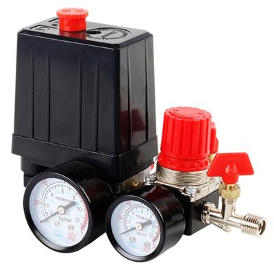 Pressostati per compressori d'aria Valvole di controllo 90-120 PSI 240 V Parte di ricambio con manometri Valvole di sicurezza