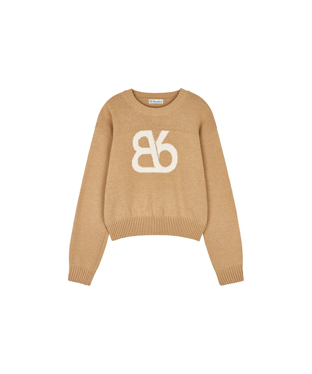Свитер крупной вязки B-Flat Benetton Big Bibi (Верблюд) S