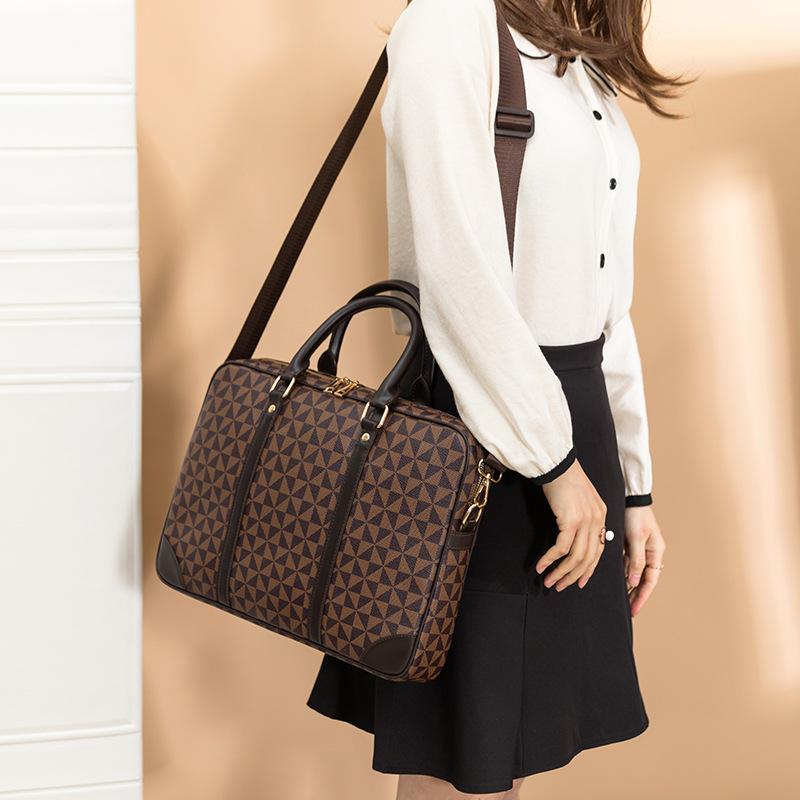 Lente/zomer Klassieke Bedrukbare Draagbare Zakelijke Aktetas Heren en Dames Diagonaal Grote Capaciteit Computer Tas