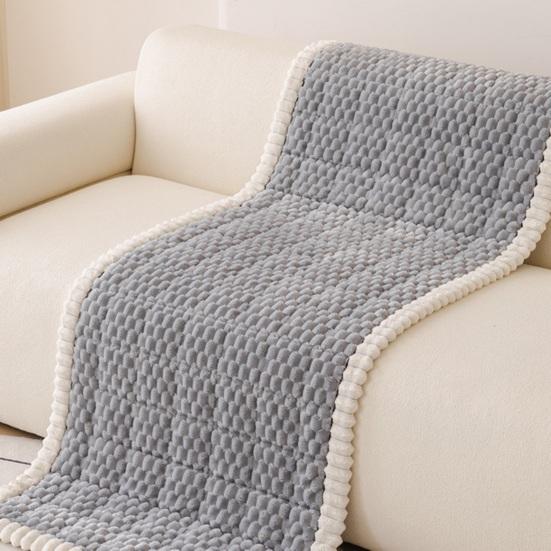 Sofa Cushion Cover Thickened Plush Couch Covers Pet Friendly Soft Slipcover Protector for Living Room Bedroom