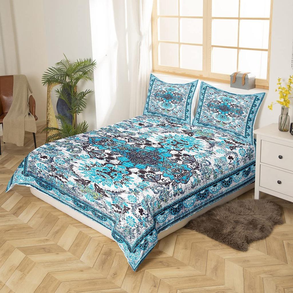 Bohemian Quilt Cover Bedding Retro Art Duvet Cover Three-Piece Set