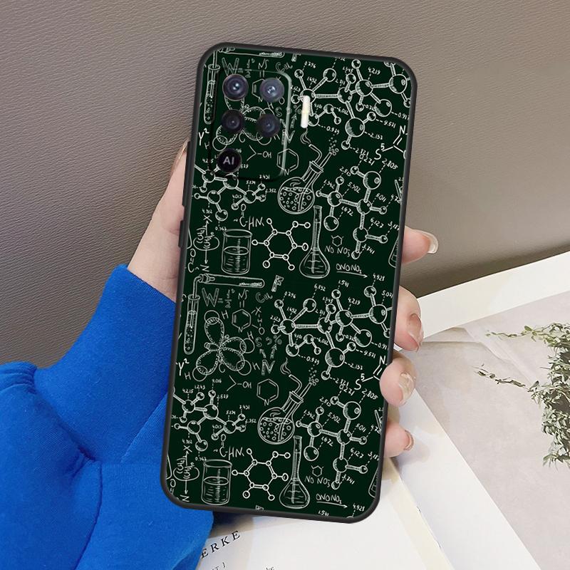 Science Chemistry Caffeine Case For Oppo A77 A57 A17 A60 A80 A40 A74 A54 A94 A78 A98 A18 A38 A58 A96 A76 A16 A15 A5 Pro