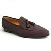 Fashion Elegant Casual Office Shoe Cow Suede Loafers Men Business Daily Wear Professional handmade Top Quality Tassel Retro Slip On Shoe
