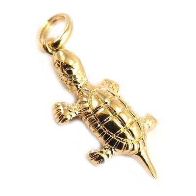 [L4384] - Gold Plated 'Turtle' Pendant - 20x10 Mm