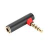 10Pcs 3.5mm Male To Female 90 Degree Elbow Adapter Plug Headset Jack Audio Connectorblack